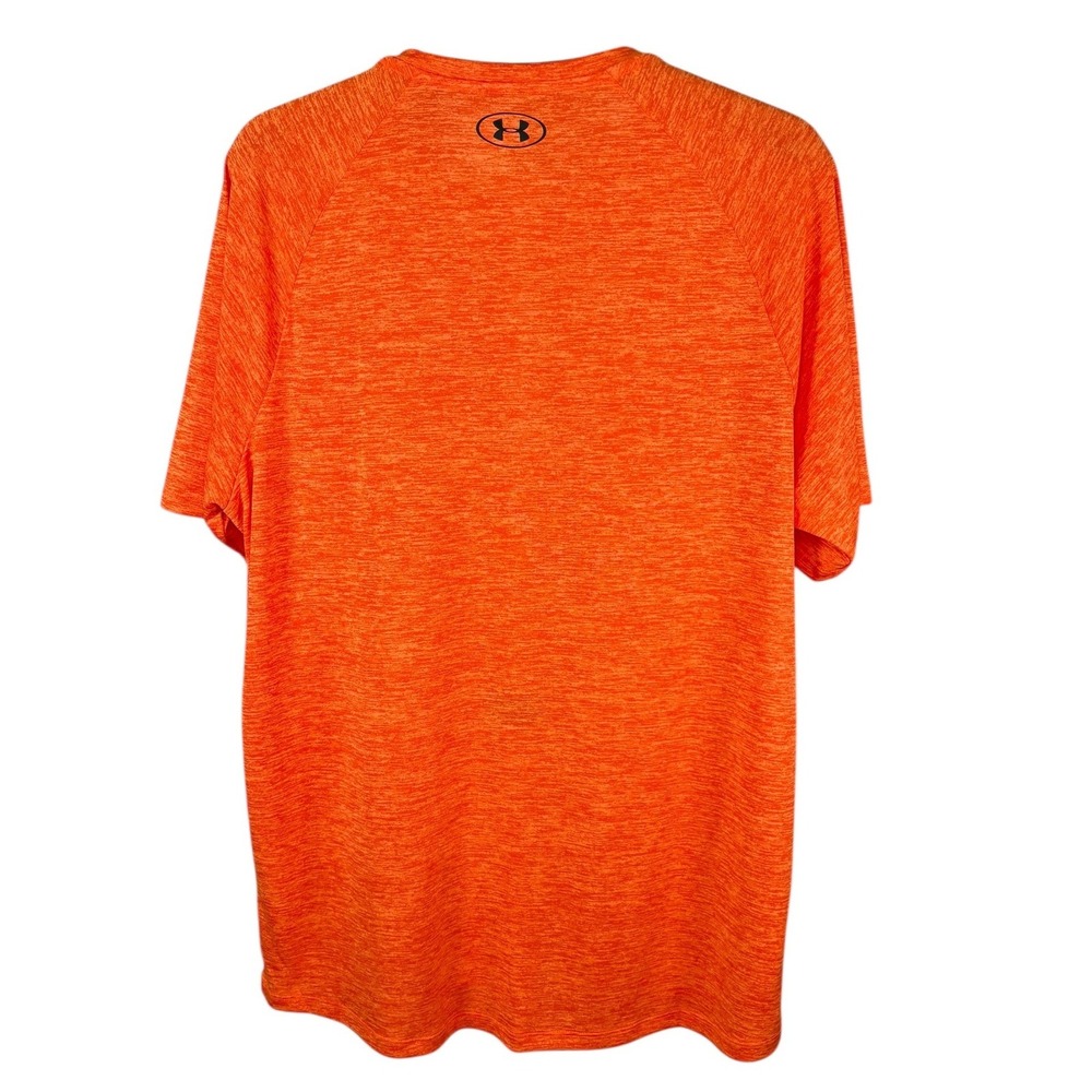 Under Armour Mens HeatGear Tech Tee Bundle 4 Pack XL Orange Blue Grey Cream - Picture 3 of 16